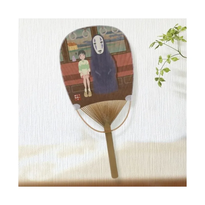 Maison Ghibli Bamboo Fan Chihiro & No Face on the train - Spirited Away | Accessories