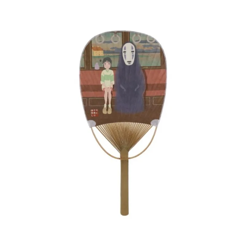 Maison Ghibli Bamboo Fan Chihiro & No Face on the train - Spirited Away | Accessories