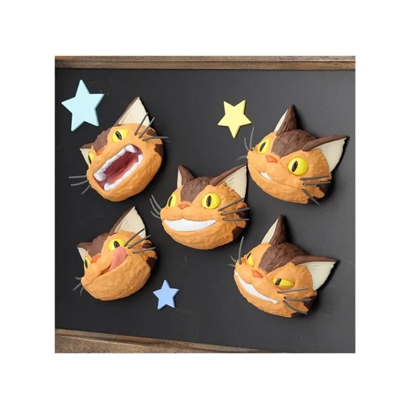 Maison Ghibli Collection Catbus faces Assorted 6 Magnets - My neighbor Totoro | Magnets