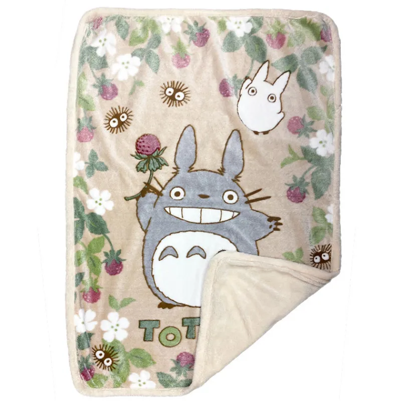 Maison Ghibli Fluffy blanket Totoro Raspberry 100x140 cm - My Neighbor Totoro | Household Linen