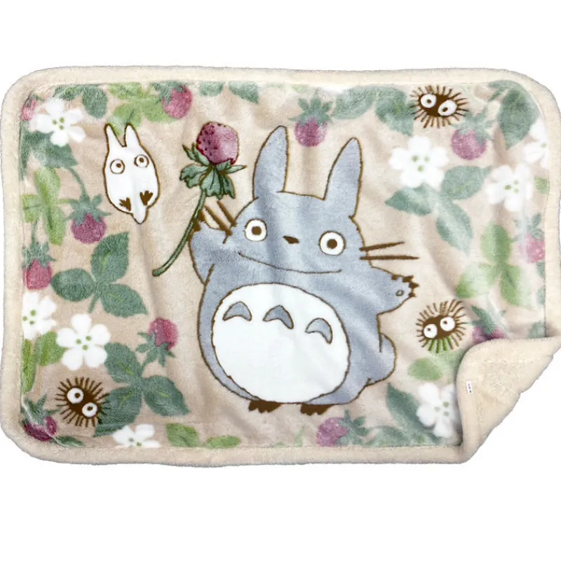 Maison Ghibli Fluffy plaid Totoro Raspberry 70x100 cm - My Neighbor Totoro | Household Linen