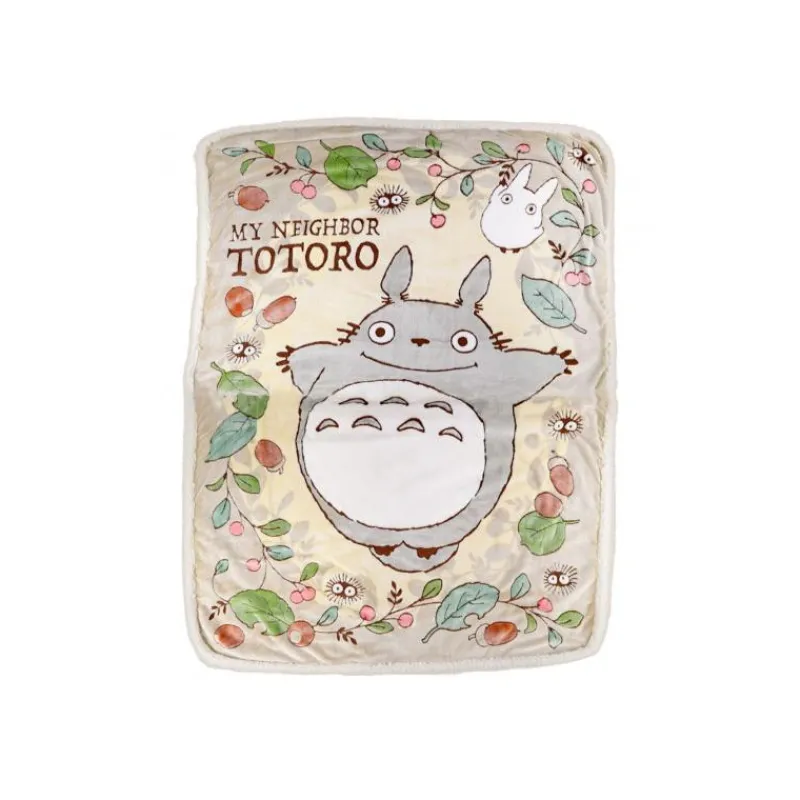 Maison Ghibli Long blanket Rosehips and hazelnuts 200x140 cm - My Neighbor Totoro | Household Linen