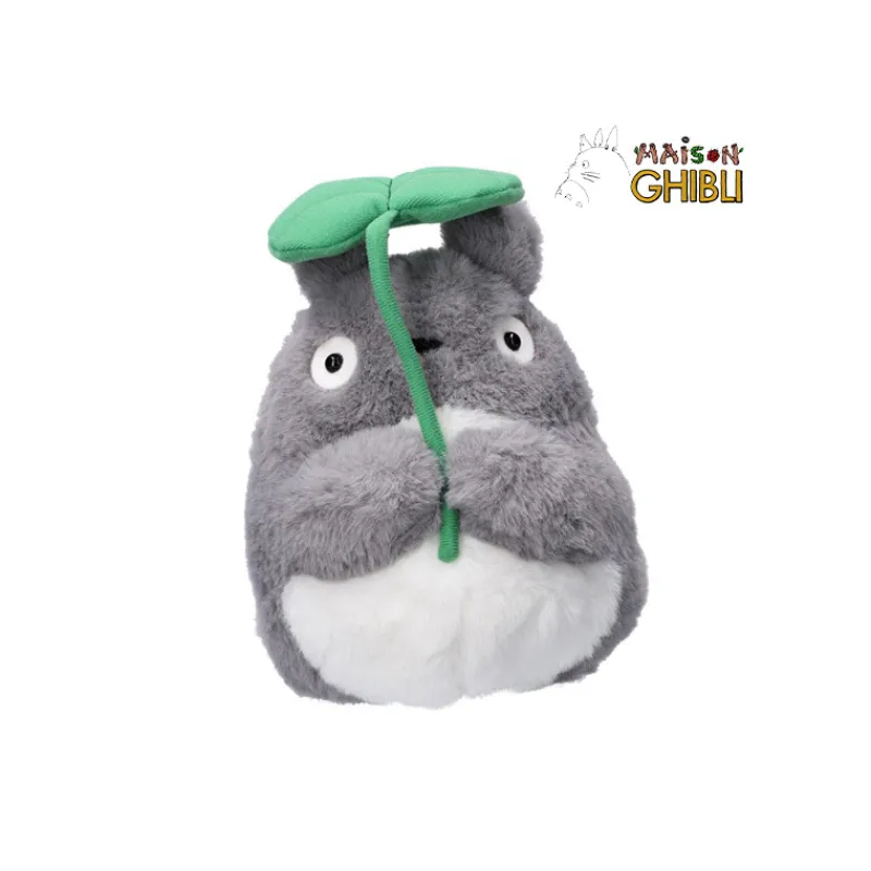 Maison Ghibli Nakayoshi Plush Big Totoro with leaf - My Neighbor Totoro | Nakayoshi Plush