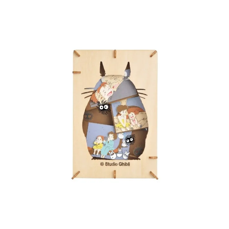 Maison Ghibli Paper Theater Wood Style Silhouette Big Totoro - My Neighbor Totoro | Arts And Crafts