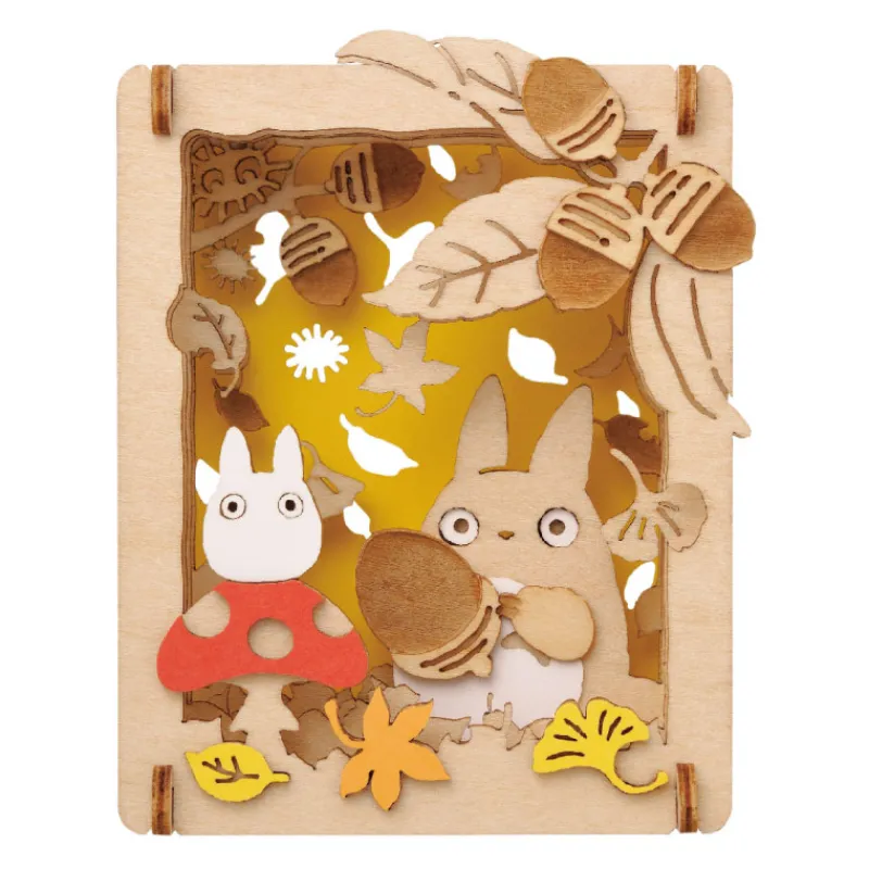 Maison Ghibli Paper Theater Wood Style Totoro Mushroom - My Neighbor Totoro | Arts And Crafts