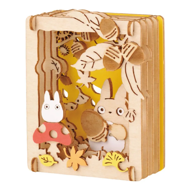 Maison Ghibli Paper Theater Wood Style Totoro Mushroom - My Neighbor Totoro | Arts And Crafts
