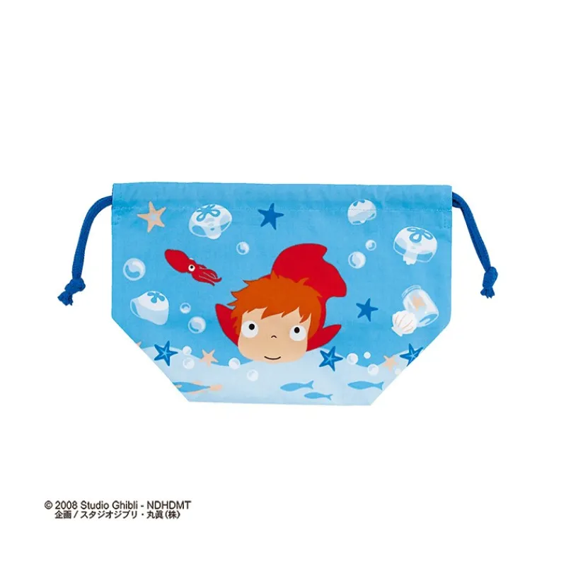Maison Ghibli Satchel with lanyard Ponyo in the ocean 17x26 - Ponyo on the Cliff | Bags