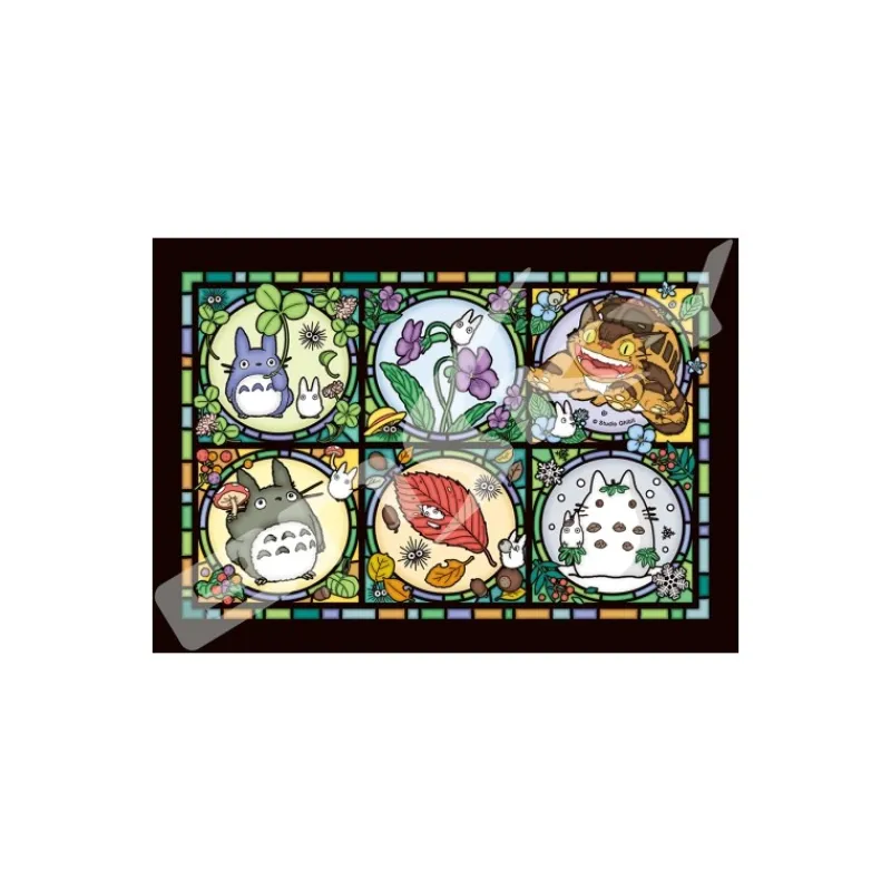 Maison Ghibli Stained glass Puzzle 208P All seasons - My Neighbor Totoro | Jigsaw Puzzle