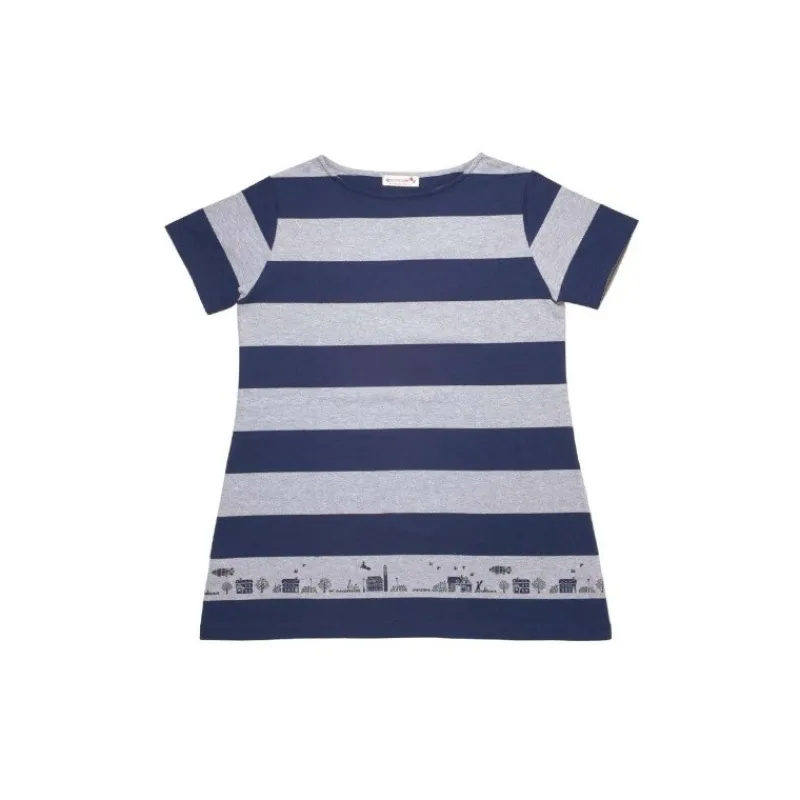 Maison Ghibli STRIPED TUNIC TOP KIKI KORIKO TOWN BLACK×WHITE - KIKI'S DELIVERY SERVICE | Outfits