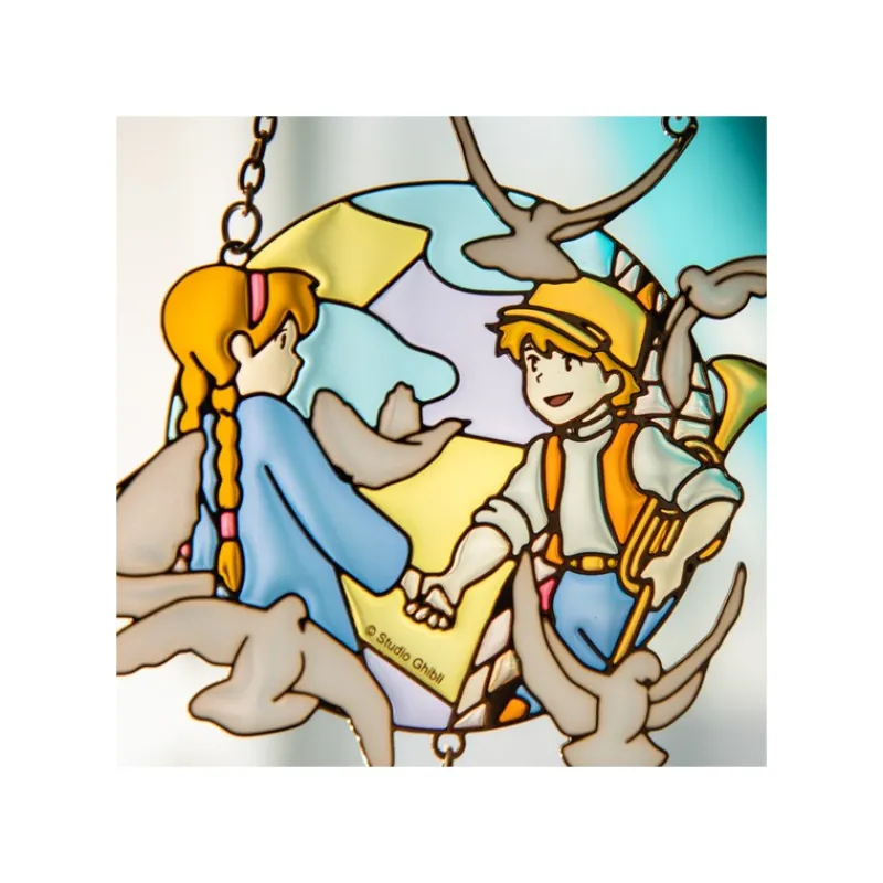 Maison Ghibli Sun catcher Stained glass Sheeta & Pazu - Castle in the Sky | Décoration