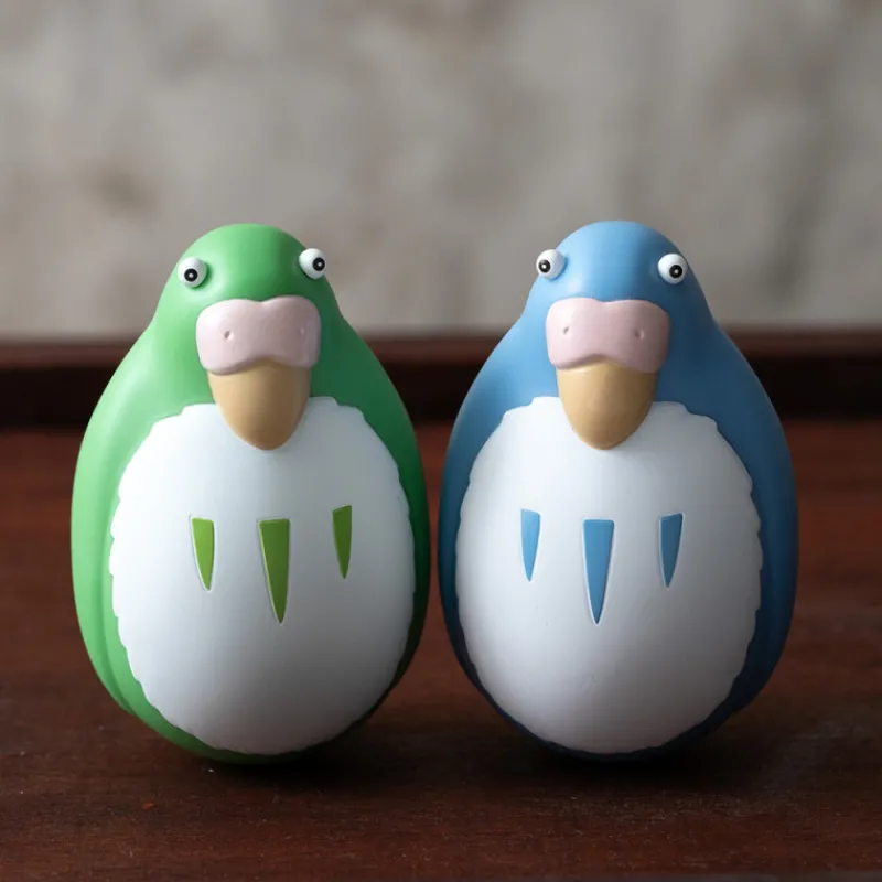 Maison Ghibli Two pack Roly-poly figurines Blue & Green Parakeet - The Boy and the | Toys