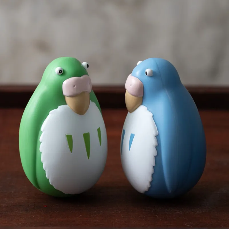 Maison Ghibli Two pack Roly-poly figurines Blue & Green Parakeet - The Boy and the | Toys