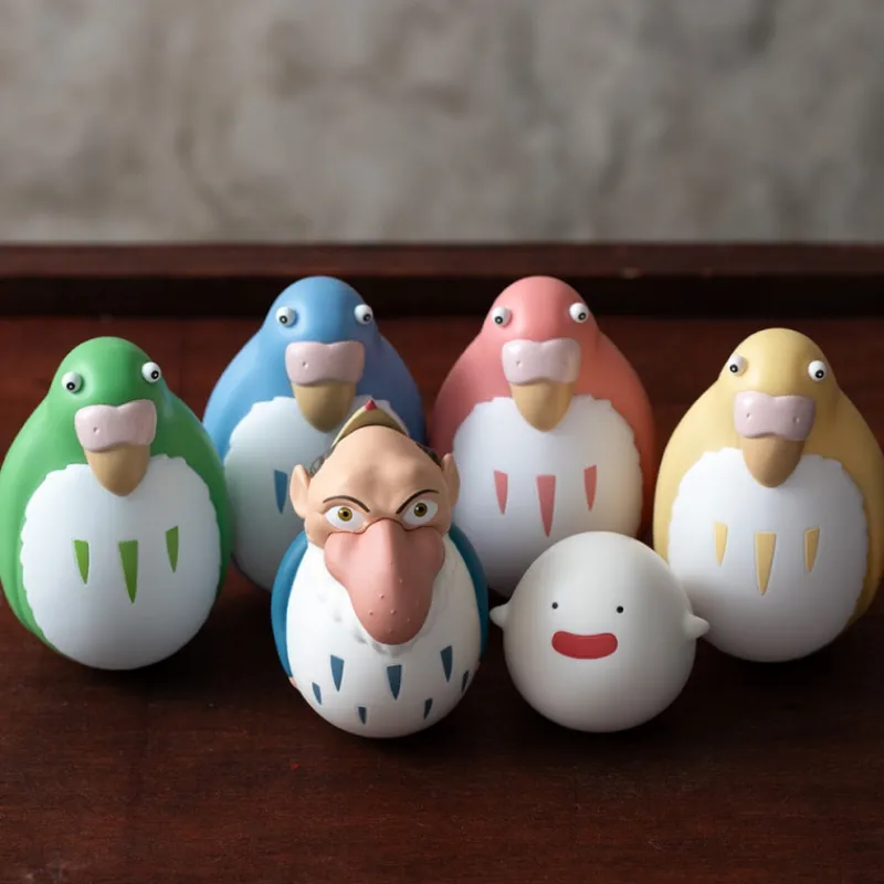 Maison Ghibli Two pack Roly-poly figurines Blue & Green Parakeet - The Boy and the | Toys