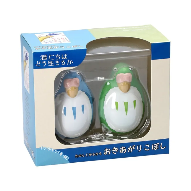 Maison Ghibli Two pack Roly-poly figurines Blue & Green Parakeet - The Boy and the | Toys