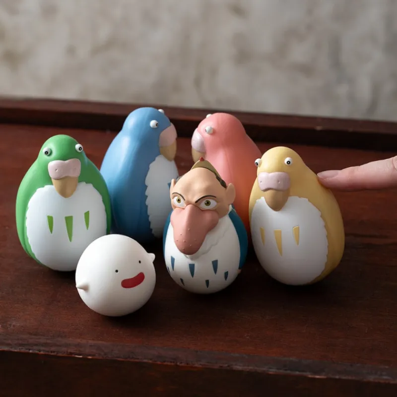 Maison Ghibli Two pack Roly-poly figurines Blue & Green Parakeet - The Boy and the | Toys