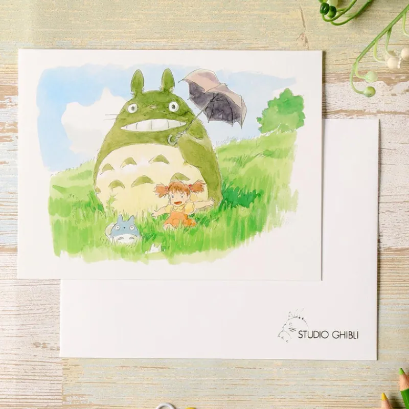 Maison Ghibli Watercolour Greeting cards 24 x 15,8 cm Mei & Totoro - My Neighbor To | Postcards And Letter Papers