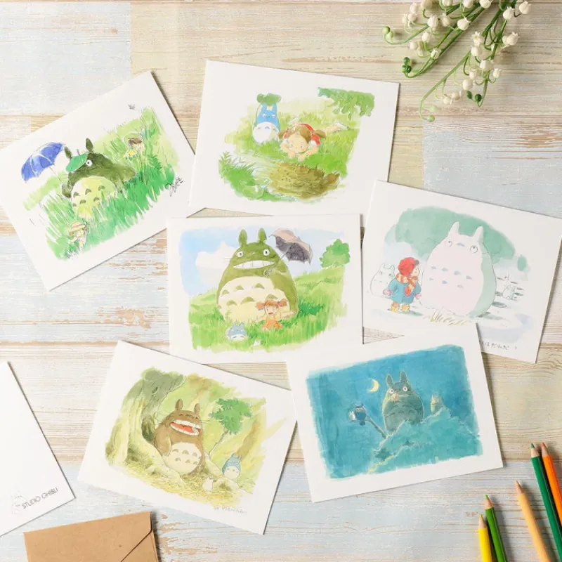 Maison Ghibli Watercolour Greeting cards 24 x 15,8 cm Mei & Totoro - My Neighbor To | Postcards And Letter Papers
