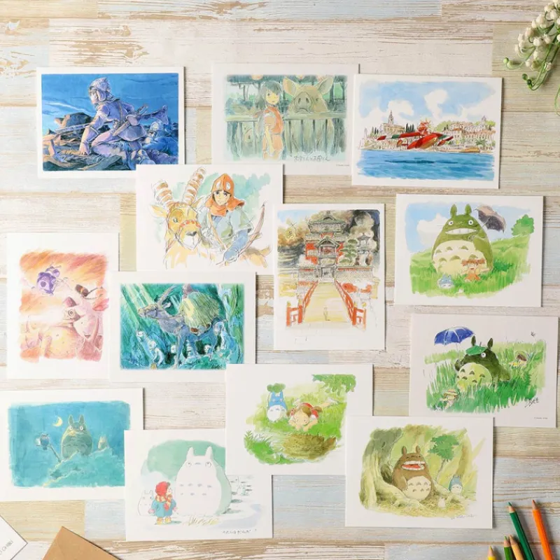 Maison Ghibli Watercolour Greeting cards 24 x 15,8 cm Mei & Totoro - My Neighbor To | Postcards And Letter Papers
